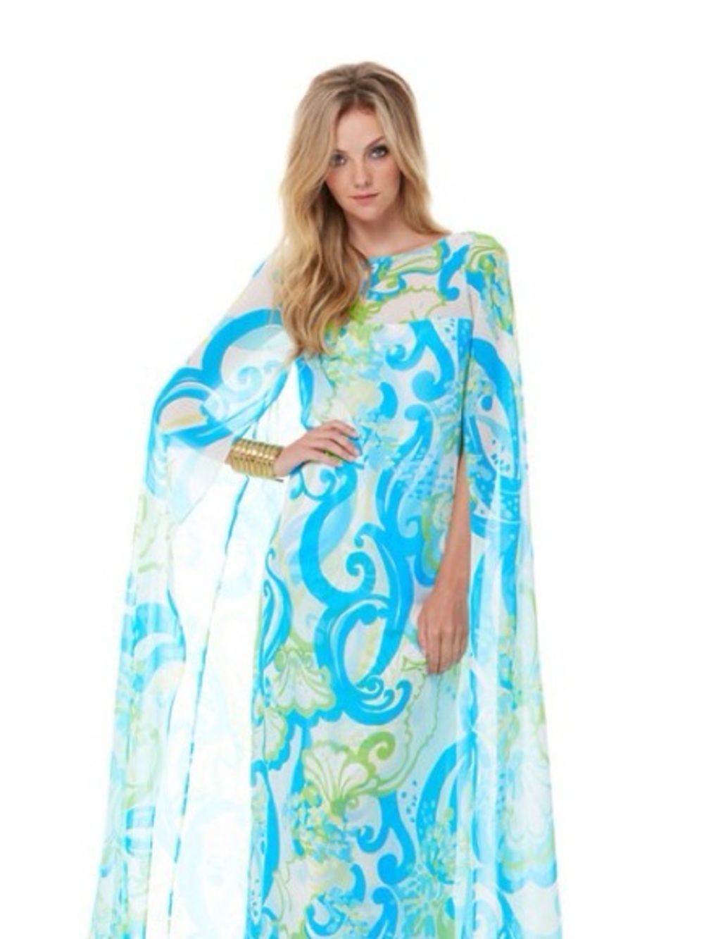 Lilly Pulitzer Winnfield Maxi Dress in Resort White Gold Digger